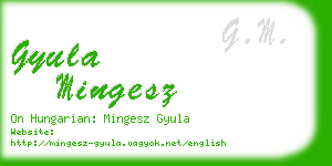 gyula mingesz business card